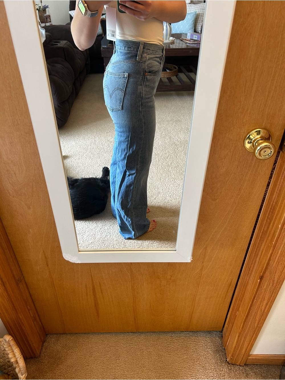 Levi’s Ribcage Wide Leg Jeans — Medium Wash - Picture 4 of 7
